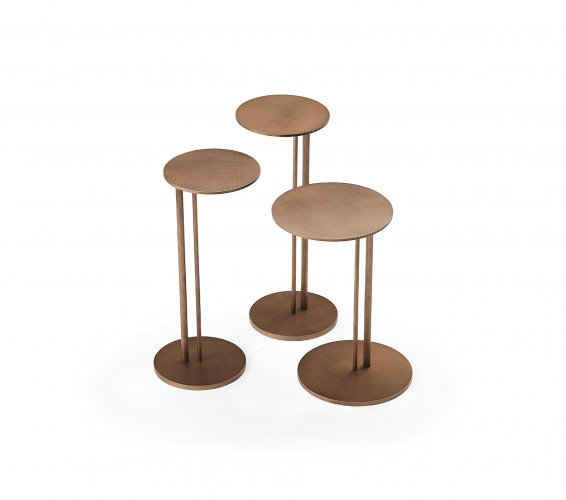 Bronz Metal Zigon Sehpa | Belusso Modern Mobilya Dekorasyon, İç Mimarlık Desteği | Modoko | Masko