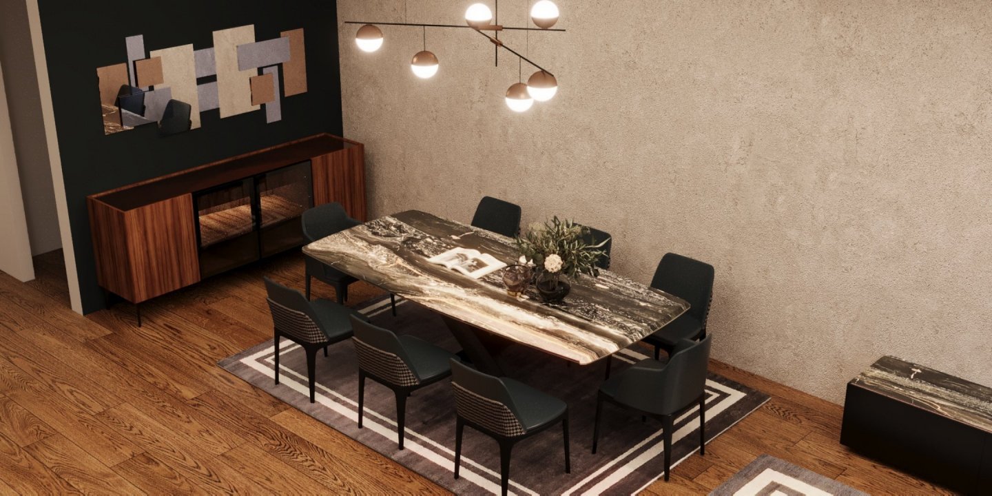 Marble Patterned Dining Table | Belusso Furniture  | Modoko | Masko
